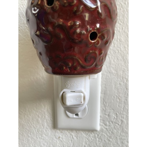 Scentsy Wall Plug In Wax Melt Warmer Roma Red Brown Tested Working - Picture 2 of 5